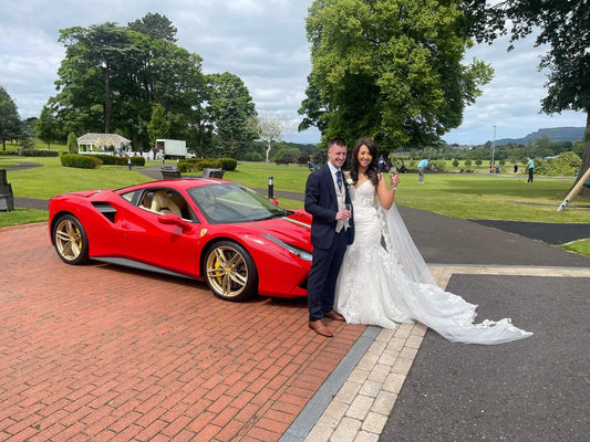 Wedding Cars NI and Belfast | Ferrari Chauffeur Hire | Supercar Wedding & Event Experience
